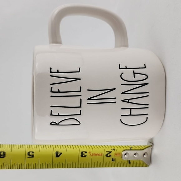⭐️2/ $50⭐️ Rae Dunn Artisan Collection White Coffee  Tea Mug BELIEVE IN CHANGE - Picture 10 of 10